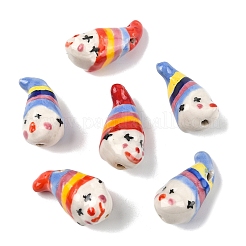 6шт 2 цвета фарфоровые бусины ручной работы&nbsp;PORC-YW0001-68