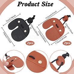 4 шт. 2 стиля перчаток из кожи для стрельбы из лука с защитой кончика перчаток&nbsp;AJEW-NB0006-34