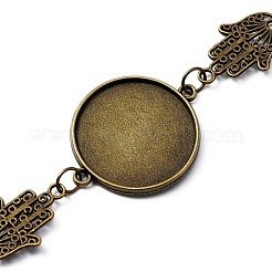Fabrication de bracelets à maillons en alliage de style tibétain&nbsp;FIND-WH0046-95