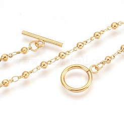 Ионное покрытие (ip) 304 нержавеющая сталь звенья цепи браслеты&nbsp;BJEW-P237-29G