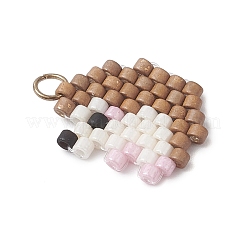 Подвески-ежики из бисера&nbsp;PALLOY-MZ01094-01