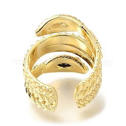 Открытые манжеты из латуни с микро-паве и кубическим цирконием для женщин&nbsp;RJEW-M022-01G-02