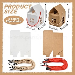 40 Stück 2-farbige Papierboxen mit Griffseil und Fenster&nbsp;CON-CJ0001-25