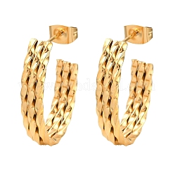 Овальные серьги-гвоздики из нержавеющей стали 304&nbsp;EJEW-I320-18G