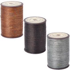 3 рулон 3-х цветной плоской вощеной полиэфирной нити&nbsp;YC-CL0001-01B