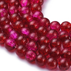 Окрашенного распылением треск стеклянные бусы нити&nbsp;CCG-Q002-8mm-08