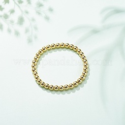 Pulsera elástica con cuentas redondas de hematites sintético&nbsp;BJEW-JB08582-01