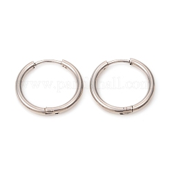 Pendientes de aro huggie de acero inoxidable 201 resistentes al deslustre&nbsp;EJEW-L250-01J-P