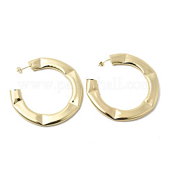 C-образные латунные серьги-гвоздики&nbsp;EJEW-K309-19G