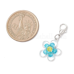 Подвесные украшения из сплава и стекла&nbsp;HJEW-JM04592