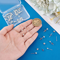 30 пара 3 стилей 925 серьги-гвоздики из стерлингового серебра для женщин&nbsp;EJEW-PH0002-09