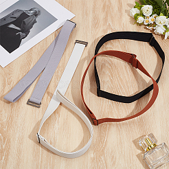 4 ceinture en polyester bicolore avec fermoirs en alliage ([1] pièce)&nbsp;AJEW-CY0003-08