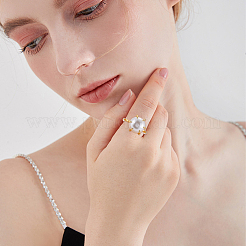 4 шт. латунная регулируемая кольцевая фурнитура&nbsp;KK-BBC0014-80G