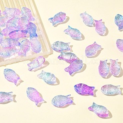 50pcs perles de verre transparentes peintes à la bombe&nbsp;GLAA-FS0002-06A