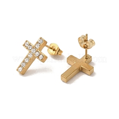 Серьги-гвоздики из нержавеющей стали 304 с ионным покрытием (IP)&nbsp;EJEW-C099-10G