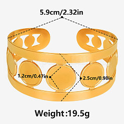 Элегантные браслеты-манжеты из нержавеющей стали 304&nbsp;CK0580-2