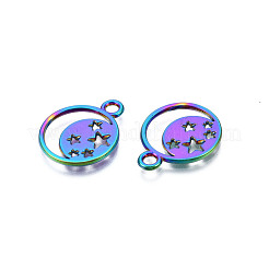 Pendentifs en alliage de couleur arc-en-ciel&nbsp;PALLOY-N156-214