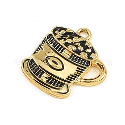 Подвески из сплава кофе с эмалью&nbsp;ENAM-B038-01G-03