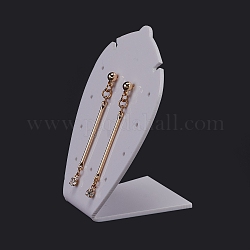 Acryl-Ohrringständer Ausstellungsständers, l-förmig, weiß, 4.35x5.4x7.5 cm