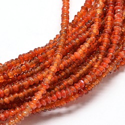 Natural Red Agate Bicone Bead Strands, 4x3mm, Hole: 1mm, about 152pcs/strand, 16inch