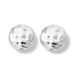 Aluminium Zwischen perlen, langlebig plattiert, flache runde Form, Silber, 12x5 mm, Bohrung: 1.2 mm
