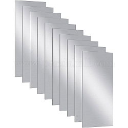 アルミ板  長方形  銀  10.25x5.08x0.15cm