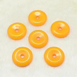 Pendentifs en résine, disque de donut / pi, or, largeur du beignet: 16.5 mm, 40x8.5mm, Trou: 7mm