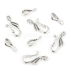 Tibetan Style Antique Silver Wing Hook and Eye Clasps, Lead Free and Cadmium Free, about 12mm wide, 25mm long, Bar: about 16mm long, Hole:3mm