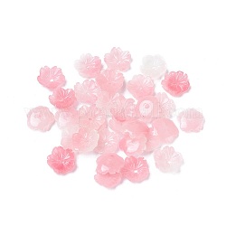 Perle di polvere di guscio, fiore, roso, 10x2.5mm, Foro: 1.2 mm