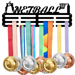 Porte-médaille de fer support mural d'affichage, avec des vis, netball, mot, 400x150mm