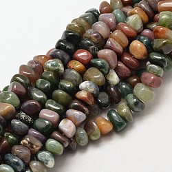 Naturelles indiennes puce agate brins de perles, 7~9x7~9mm, Trou: 1mm, Environ 72~83 pcs/chapelet, 15.7 pouce