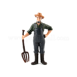 Mini-PVC-Landarbeiterfiguren, realistisches bauernmenschenmodell für das vorschulbildungslernen kognitiv, Kinderspielzeug, Bauer, Werkzeugmuster, 50x90 mm