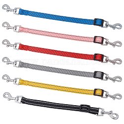 Chgcraft 6 pz 6 colori regolabile pp pet dog guinzaglio esteso, funi di trazione riflettenti, con ganci girevoli in lega, colore misto, 248~345x15.5x3mm, 1pc / color