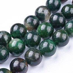 Brins de perles fuchsite naturelles, ronde, 10~10.5mm, Trou: 1mm, Environ 37 pcs/chapelet, 15.16 pouce (38.5 cm)