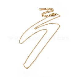 Ionenplattierung (IP) 304 Edelstahl-Kabelkette für Damen, echtes 14k vergoldet, 16.14 Zoll (41 cm)