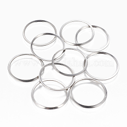 Anneaux de liaison en 201 acier inoxydable, anneau, couleur inoxydable, 25x1.2mm, diamètre intérieur: 22 mm