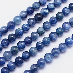 Perles de cyanite naturelle / cyanite / disthène, Grade a, 6mm, Trou: 1mm, Environ 66 pcs/chapelet, 15.5 pouce