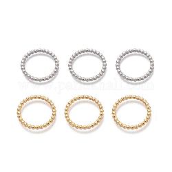 304 anelli in acciaio inox, tondo, colore misto, misura degli stati uniti 6 (16.5mm)