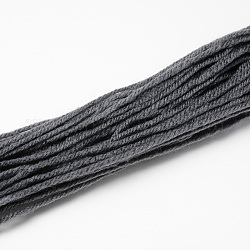 Fils à tricoter mixtes, grises , 2mm, environ 47 g / rouleau, 5 rouleaux / paquet, 10 faisceaux / sac