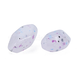 Perles acryliques opaques style pierre marbrée, pépites, chardon, 19.5x12~12.5x9~9.5mm, Trou: 1.4mm