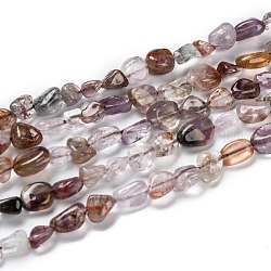 Brins de perles auralite naturelle, pépites, pierre roulée, 5~8.5x5.5~7x3.5~4mm, Trou: 0.7mm, Environ 64 pcs/chapelet, 16.34'' (41.5 cm)