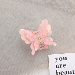 Pinzas para el cabello con garra acrílica de mariposa, accesorios para el cabello para mujeres y niñas, rosa, 65x58x42mm