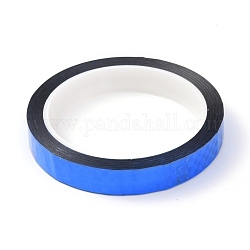 レーザー輝くペットプラスチックスクラップブックの装飾的なマスキングテープ  ドジャーブルー  0.59インチ（15mm）  50 m /ロール