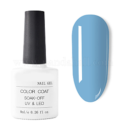 Pintura de uñas color gel, gel uv de color puro, para el diseño de uñas, cielo azul profundo, 7.2x3.2 cm, 8ml / botella
