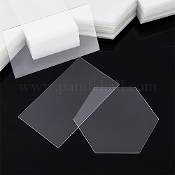DICOSMETIC 120Pcs 2 Style Transparent Acrylic Blank Place Cards, Clear, Rectangle/Hexagon, Clear, 70~90x50~80x1mm, 60pcs/style