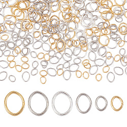 Ph pandahall 300 шт., открытые кольца для прыжков, 3 размера, уплотнительные кольца, овальные кольца для изготовления ювелирных изделий, латунные кольчужные кольца из нержавеющей стали, кольца для ключей, колье, серьги, ожерелья, браслеты, изготовление ювелирных изделий
