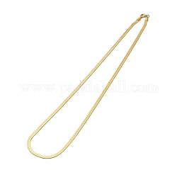 Chapado en iones (ip) 304 collar de cadena de espiga de acero inoxidable para hombres y mujeres, real 18k chapado en oro, amplia: 4 mm, 23.78 pulgada (60.4 cm)