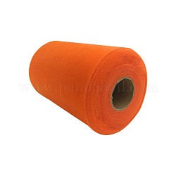 Деко сетчатые ленты, тюль ткань, Тюль-рулонная ткань для юбки, оранжево-красный, 6 дюйм (15 см), о 100yards / рулон (91.44 м / рулон)