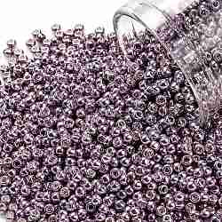 Cuentas de semillas redondas toho, Abalorios de la semilla japonés, (554) lavanda galvanizada, 11/0, 2.2mm, agujero: 0.8 mm, aproximamente 5555 unidades / 50 g