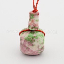 3 Hole Guru Ocean White Jade Beads, T-Drilled Beads, Buddha, Flamingo, 30x18x18mm